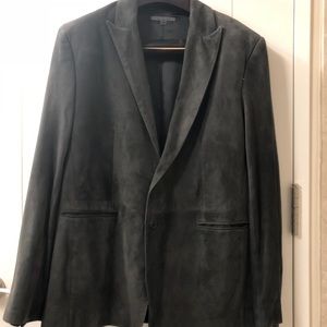 John Varvatos Brown Suede Jacket - Size 52